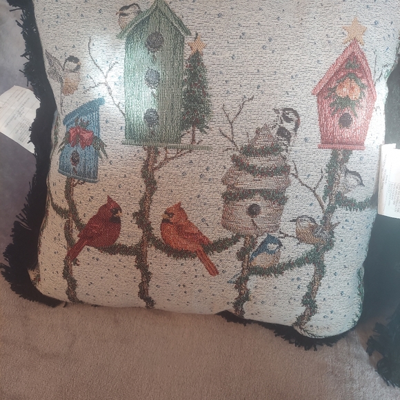 Cardinal & Birdhouse pillows (2) - Picture 4 of 6